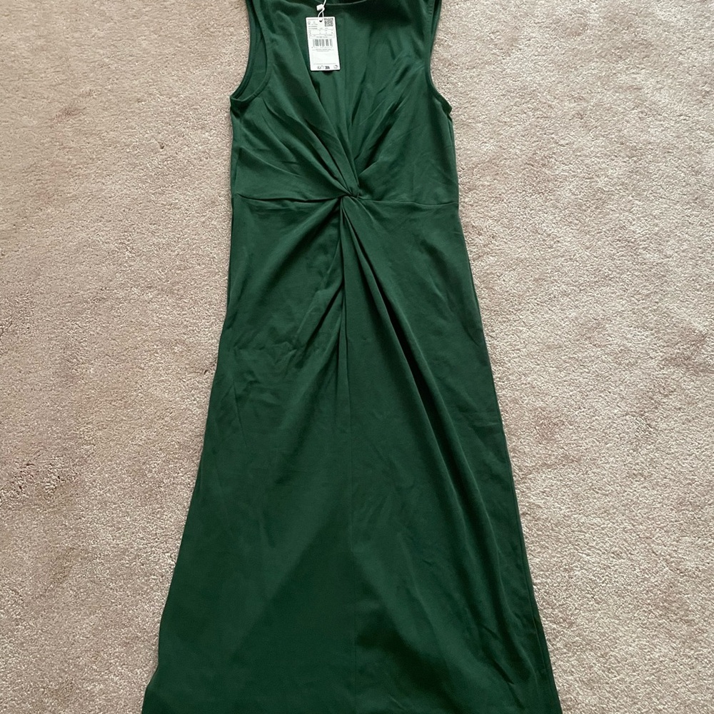 MANGO Green Sleeveless Dress